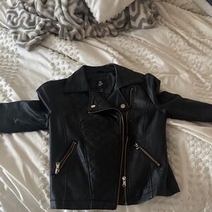 Target Black Quilted Leather Jacket